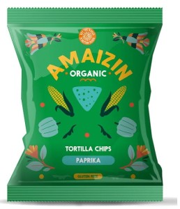 CHIPSY KUKURYDZIANE CHILI BEZGLUTENOWE BIO 75 g - AMAIZIN
