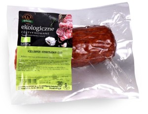 KIEŁBASA KRAKOWSKA SUCHA BIO (około 0,35 kg) - WASĄG - Zamówienia przyjmujemy do piątku do godz.. 10:00 