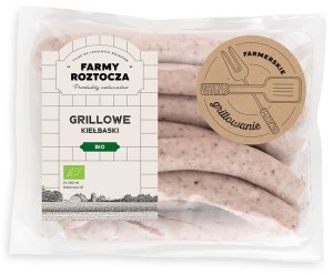 KIEŁBASKI NA GRILLA BIO (około 0,30 kg) - FARMY ROZTOCZA (Zamawiaj do czwartku godz. 10:00) (PRODUKT SEZONOWY)