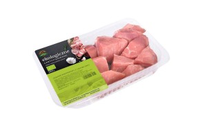 MIĘSO GULASZOWE WIEPRZOWE SUROWE Z SZYNKI BIO (około 0,50 kg) - WASĄG - Zamówienia przyjmujemy do piątku do godz.. 10:00 