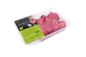 MIĘSO GULASZOWE WOŁOWE Z SZYNKI SUROWE BIO (około 0,35 kg) - WASĄG - Zamówienia przyjmujemy do piątku do godz.. 10:00 