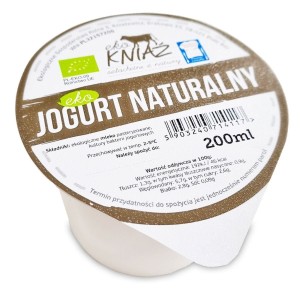 JOGURT NATURALNY BIO 200 ml - EKO KNIAŹ (Zamawiaj do Soboty do godz.14:00 )