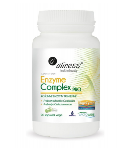 Enzymy Trawienne z Roślin Enzyme Complex PRO (90 kaps) Aliness