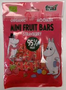 BATONIKI MINI (MUMINKI) WIELOOWOCOWE TRUSKAWKA BEZ DODATKU CUKRÓW BIO (9 x 7,5 g) 67,5 g - HOUSE OF DENMARK