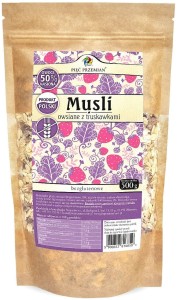MUSLI TRUSKAWKOWE BEZ DODATKU CUKRÓW BEZGLUTENOWE 500 g - PIĘĆ PRZEMIAN