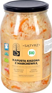 KAPUSTA KISZONA Z MARCHEWKĄ BIO 800 g - SĄTYRZ