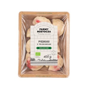 PIEROGI Z TRUSKAWKAMI BIO 400 g - FARMY ROZTOCZA (Zamówienia przyjmujemy do czwartku godz. 10:00)