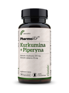 KURKUMINA + PIPERYNA BEZGLUTENOWE 90 KAPSUŁEK - PHARMOVIT (CLASSIC)