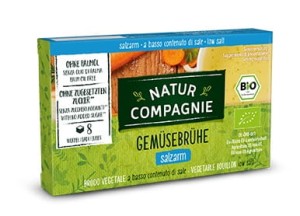 BULION - KOSTKI WARZYWNE BEZ DODATKU CUKRÓW O NISKIEJ ZAWARTOŚCI SOLI BIO 68 g - NATUR COMPAGNIE