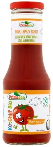 KETCHUP BEZ OCTU BEZGLUTENOWY BIO 315 g - PRIMAECO