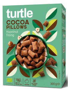 PODUSZKI RYŻOWE Z NADZIENIEM ORZECHOWO - KAKAOWYM BEZGLUTENOWE BIO 300 g - TURTLE