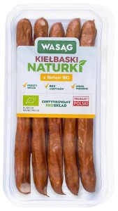 KIEŁBASKI Z FILETEM DROBIOWYM BIO 115 g - WASĄG  - Zamówienia przyjmujemy do piątku do godz.. 10:00 