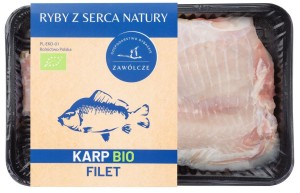 KARP ŚWIEŻY FILET BIO (około 0,50 kg) (TACKA) - RYBY Z SERCA NATURY  (Zamawiaj do piątku godz. 10:00), Odbiór osobisty w sklepie w następny piątek lub z dostawą po 2 tygodniach mrożony) 