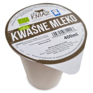 KWAŚNE MLEKO BIO 400 ml - EKO KNIAŹ (Zamawiaj do Soboty do godz.14:00 )