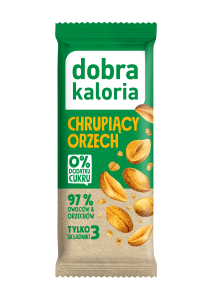 BATON DAKTYLOWY CHRUPIĄCY ORZECH BEZ DODATKU CUKRÓW 35 g - DOBRA KALORIA
