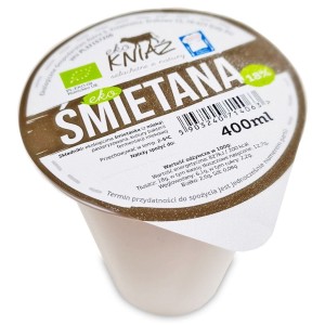 ŚMIETANA 18 % BIO 400 ml - EKO KNIAŹ (Zamawiaj do soboty godz. 14:00)