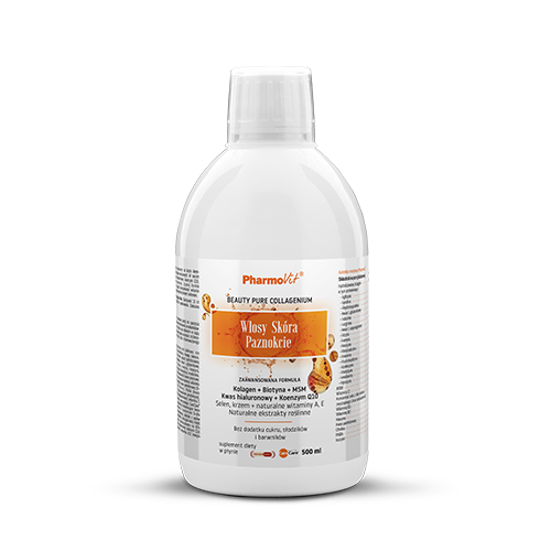 SUPLEMENT DIETY NA WŁOSY, SKÓRĘ I PAZNOKCIE W PŁYNIE BEZGLUTENOWY 500 ml - PHARMOVIT