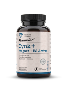 CYNK + MAGNEZ + WITAMINA B6 ACTIVE BEZGLUTENOWY 120 KAPSUŁEK - PHARMOVIT (CLASSIC)