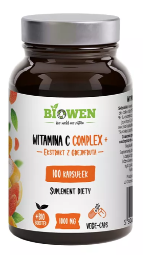 WITAMINA C COMPLEX+ BEZGLUTENOWA 100 KAPSUŁEK - HEMPKING (BIOWEN)