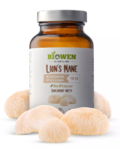 GRZYBY SOPLÓWKA JEŻOWATA (LION'S MANE) EKSTRAKT (400 mg) BEZGLUTENOWY 90 KAPS. 50 g - HEMPKING (BIOWEN)